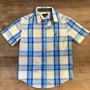 Nautica Madras Plaid Short Sleeve Shirt
